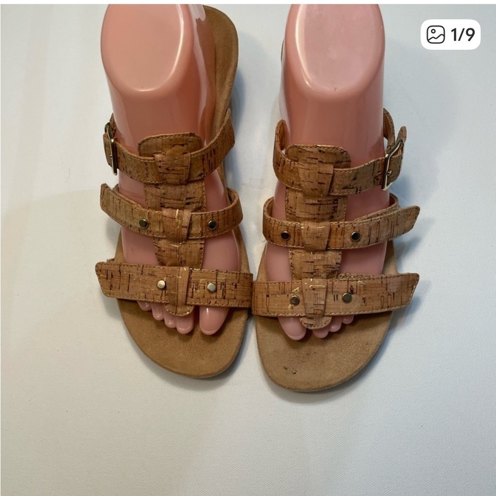 Vionic Cork-Style Sandals with Adjustable Straps Size 8 SB-2